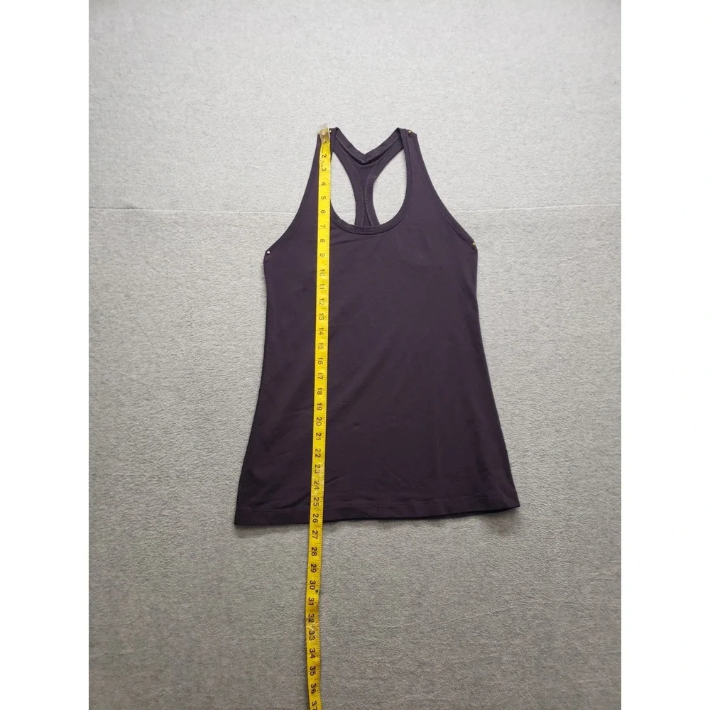Lululemon Women Athletic Tops Deep Purple Racerback Pullover Scoop Neck Active